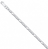 Сапфир каталог товаров Браслет мужской фигаро 3+1 с алмазной гранью из серебра
