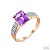 Сапфир каталог товаров Кольцо из золота с фианитом, аметистом