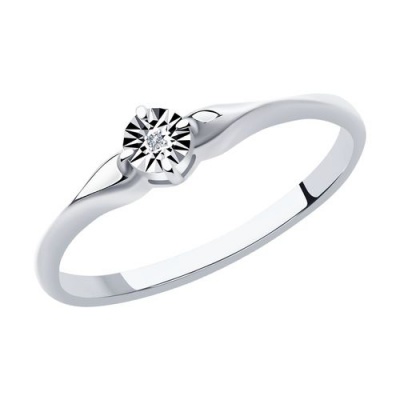 Сапфир каталог товаров Кольцо из серебра с бриллиантом 