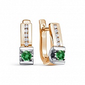 Сапфир каталог товаров Серьги из золота с бриллиантом, изумрудом