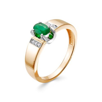Сапфир каталог товаров Кольцо из золота с бриллиантом, изумрудом 