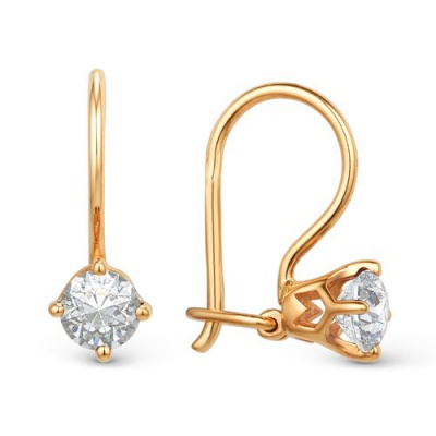 Сапфир каталог товаров Серьги-детские из золота с фианитом 