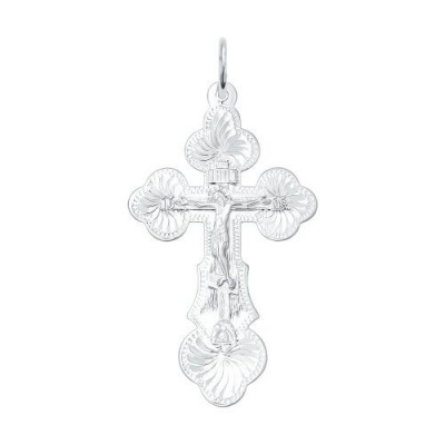 Сапфир каталог товаров Подвеска крест из серебра 
