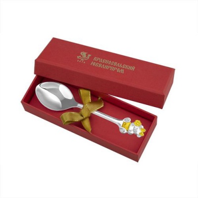 Сапфир каталог товаров Ложка из серебра с позолотой 